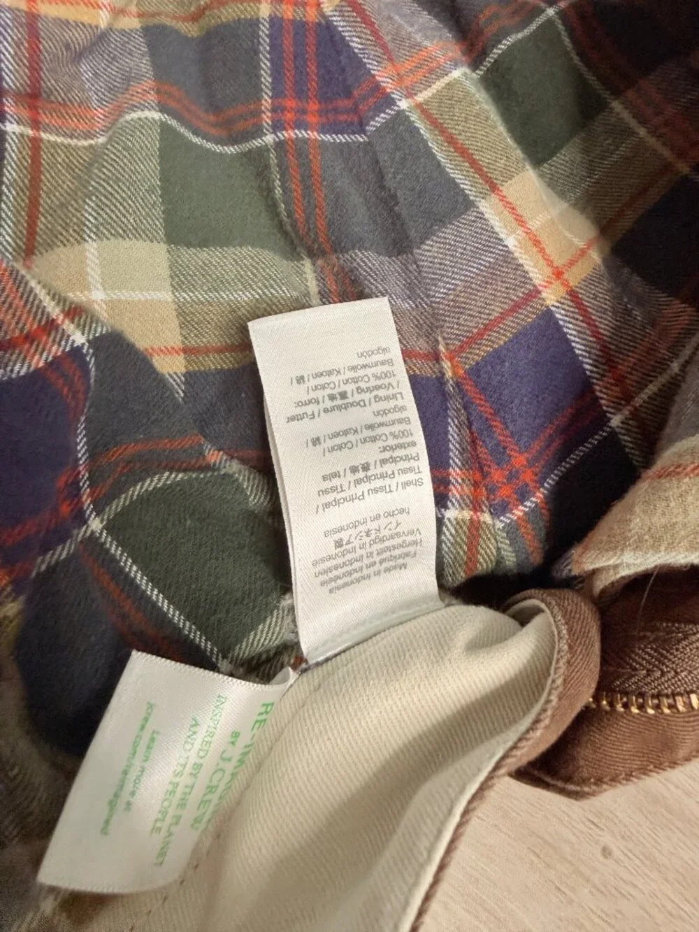 J. Crew Straight-fit flannel-lined cabin pant